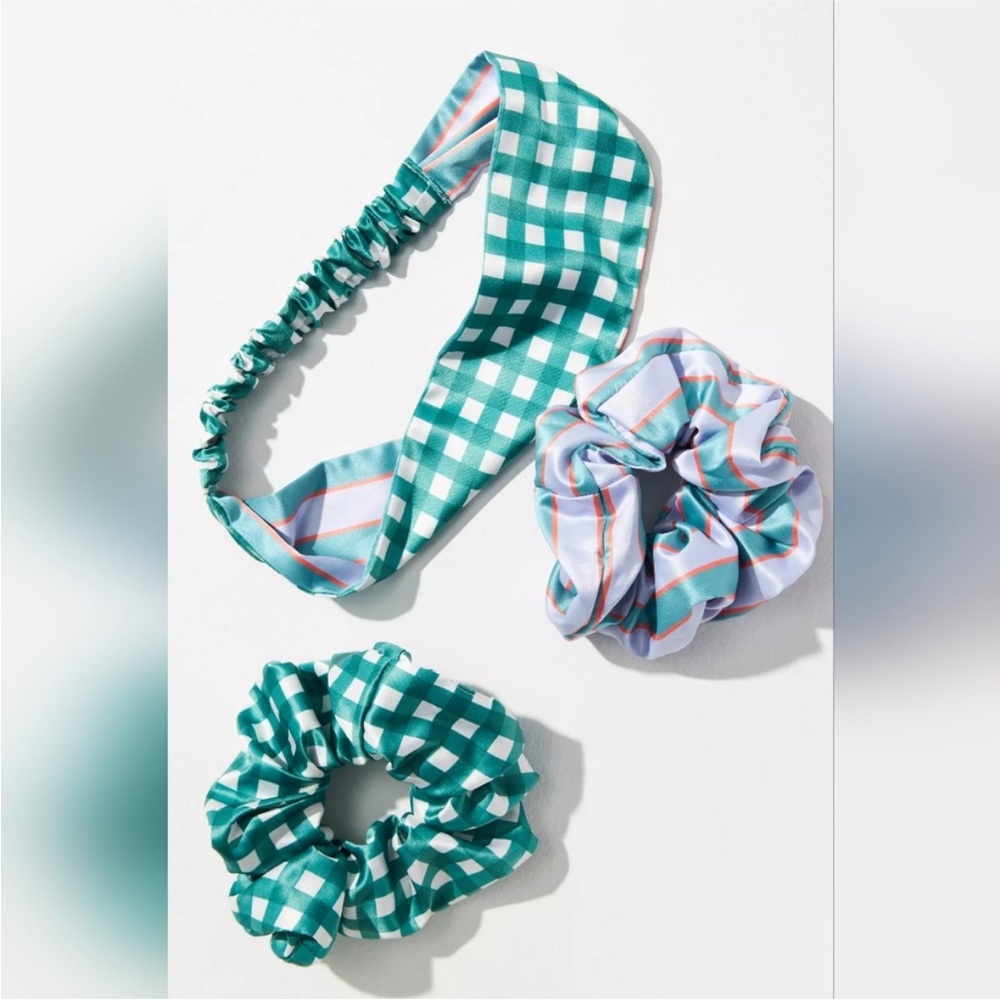 Anthropologie Printed Headband & Scrunchies Set - Picture 1 of 3